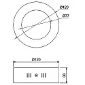 nobilé LED ceiling luminaire LED PANEL SURFACE 120 R, round, Ø 12cm, 5W 4000K 300lm, white