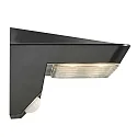 Nordlux LED Solar-Wandleuchte AGENA, Trapezform, mit PIR-Sensor, IP44, 5W 3000K 390lm, schwarz