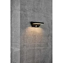 Nordlux LED Solar-Wandleuchte AGENA, Trapezform, mit PIR-Sensor, IP44, 5W 3000K 390lm, schwarz