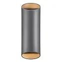 Nordlux outdoor wall luminaire NICO ROUND 22 up / down, cylindrical GU10 IP54, anthracite dimmable
