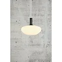Nordlux Pendelleuchte ALTON 35, Schirm Ø 35cm / H 30cm, E27, mundgeblasenes Glas, Opalglas / messing + schwarz