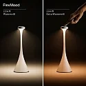 SIGOR LED-Akku-Tischleuchte NUDROP, IP54, 29cm, 2.2W 2200/2700K (FlexMood) 170lm, Easy-Connect, dimmbar, nachtschwarz