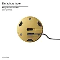 SIGOR LED-Akku-Tischleuchte NUDROP, IP54, 29cm, 2.2W 2200/2700K (FlexMood) 170lm, Easy-Connect, dimmbar, goldfarben
