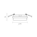 SIGOR LED Einbauleuchte NIVO 111, 111mm, schwenkbar, 50°, 14W, 1800-3000K, 970lm, DTW, IP30, schwarz