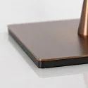 Steinhauer Tischleuchte ANCILLA, 33cm, mit kurzem Schirm, E14, mit Touch-Dimmer, bronze gebürstet / Opalglas weiß