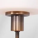 Steinhauer Tischleuchte ANCILLA, 33cm, mit kurzem Schirm, E14, mit Touch-Dimmer, bronze gebürstet / Opalglas weiß