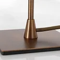 Steinhauer Tischleuchte ANCILLA, 33cm, mit kurzem Schirm, E14, mit Touch-Dimmer, bronze gebürstet / Opalglas weiß