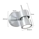 Steinhauer Aufbau-Strahler NATASJA, 1-flammig, inkl. GU10 LED 4.5W 2200-2700K 350lm (Dim To Warm), dreh- und neigbar, stahl gebürstet