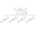 Steinhauer Aufbau-Strahlerleiste NATASJA, 4-flammig, inkl. 4x GU10 LED 7W 2200-2700K 480lm (D2W), dreh- und neigbar, stahl gebürstet
