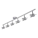 Steinhauer Aufbau-Strahlerleiste NATASJA, 6-flammig, inkl. 6x 7W LED 2700K 500lm, dimmbar, stahl gebürstet