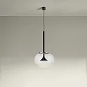 LEDS C4 pendant luminaire ALIVE SINGLE LED IP20, black dimmable