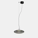 LEDS C4 LED Aufbau-Pendelleuchte PLAT SURFACE, IP20, 10.5W 2700/3000/4000K (CCT Switch), CRi 92, dimmbar, schwarz / rauchgrau