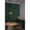 LEDS C4 LED Aufbau-Pendelleuchte PLAT SURFACE, IP20, 10.5W 2700/3000/4000K (CCT Switch), CRi 92, dimmbar, schwarz / rauchgrau