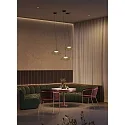 LEDS C4 pendant luminaire PLAT RECESSED (DALI-2) with shade, CCT Switch, adjustable, with diffuser IP20, black dimmable