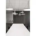 LEDS C4 pendant luminaire NET LED IP20, opal, white