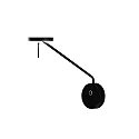 LED Wand- und Leseleuchte INVISIBLE READER LARGE, 37.4cm, mit Touch-Dimmer, verstellbar, schwarz, 11.2W 3000K 568lm 94°