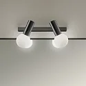 LEDS C4 wall and ceiling luminaire MIST DOUBLE E14 IP44, black