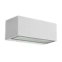 Außenwandleuchte NEMESIS , IP66 IK04,Up/Down, 9 x 22cm, E27 max. 15W, Aluminium / Mattglas + Diffusor, weiß