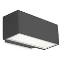 LED Außenwandleuchte AFRODITA LED DOUBLE EMISSION, IP66 IK04, Up/Down, 22cm, Schaltbar, 17.9W, 3000K, Anthrazit