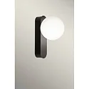 LED Bad-Wandleuchte PERLINA IP, IP44, 8.8W 2700/3000/4000K 391lm (CCT Switch), CRi 92, schaltbar, schwarz / opal