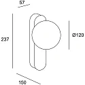 mirror luminaire PERLINA WALL IP switchable IP44