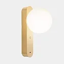 LED Wandleuchte PERLINA USB-C, IP20, 8.8W 2700/3000/4000K (CCT Switch), CRi 92, USB-C Port + Touch-Dimmer , gold / opal
