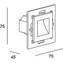 LEDS C4 orientation lamp CLICK square, lateral light direction, switchable IP65, black 