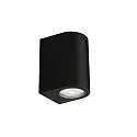 Outdoor LED Wandstrahler EKO SINGLE EMISSION STANDARD, IP66 IK07, Down, gerade, 6.1W 3000K 369lm 24°, starr, dimmbar, schwarz