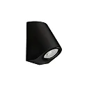 Outdoor LED Wandstrahler EKO SINGLE EMISSION INCLINED, IP66 IK07, geneigt, 6.1W 3000K 369lm 24°, starr, dimmbar, schwarz