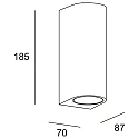 LEDS C4 Outdoor LED Wandleuchte EKO DOUBLE EMISSION, IP66 IK07, Up/Down, 12.2W 3000K 738lm 24°, starr, dimmbar, schwarz