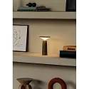 LEDS C4 Akku-LED Tischleuchte COCKTAIL, IP20, 3.5W 2700K, CRi >90, Kopf verstellbar, mit Touch-Dimmer (4-stufig), Olivgrau
