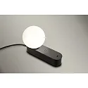 LED Tischleuchte PERLINA USB-C, IP20, 8.8W 2700/3000/4000K (CCT Switch), CRi 92, USB-C Port + Touch-Dimmer , schwarz / opal