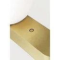 LEDS C4 LED Tischleuchte PERLINA USB-C, IP20, 8.8W 2700/3000/4000K (CCT Switch), CRi 92, USB-C Port + Touch-Dimmer , gold / opal