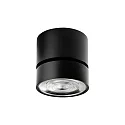 LEDS C4 LED Aufbau-Strahler KIVA SURFACE, Ø 9.5cm, 13.2W 2700K 1172lm 23°, CRi 90, verstellbar, Phasen dimmbar, schwarz