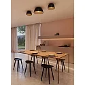 Design Deckenleuchte MISO, IP20, Ø 43.3 cm, E27, Stahl, weiß / innen gold