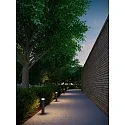 LED Sockelleuchte DAN, IP66 IK10, 45cm, 8.9W 3000/4000K (CCT) 439lm, inkl. optionaler Rücklicht-Blende, Braun