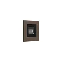 LEDS C4 Zubehör für Outdoor LED Wandeinbau-Leuchte CLICK - Aufsatz-Rahmen / Blende, 8x8cm, Aluminium, braun