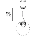 LEDS C4 Outdoor LED Pendelleuchte CISNE, IP65, 2/4/6W (multi) 2700/3200/4000K (CCT Switch) 570lm 134°, ohne Schirm, weiß