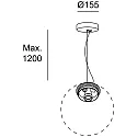 LEDS C4 Outdoor Pendelleuchte CISNE, IP65, E27 max. 15W, ohne Schirm, weiß