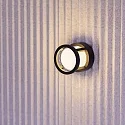 LEDS C4 outdoor wall luminaire ONE round IP54, opal, black