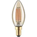 filament lamp candle C35 GOLD switchable C35 clear E14 4,5W 380lm 1800K 320° CRI 80-89 