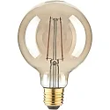 LED Filament Globe-Form G95 GOLD, Ø 9.5cm, E27, 4.5W 400lm 1800K, schaltbar, Goldglas klar