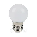 LED Deko-Mini-Globe G45, IP44, E27, 1W 2700K 70lm, Weiß / matt
