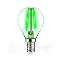 LED Deko-Filament Tropfenform P45, E14, 4W Grün / klar