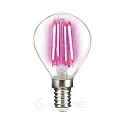 LED Deko-Filament Tropfenform P45, E14, 4W Pink / klar