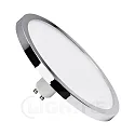 LED Diffusor-Leuchtmittel, AQUA Ø 14.5cm, GU10, 230V, 9W 2700/4000K (CCT Switch) 600lm 110°, schaltbar, chrom