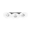 Deckenleuchte NIKKI 3-flammig, inkl. 3x GU10 5W 2700K 350lm (3-StepDim), Silbergrau / Satin