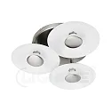 Decken-Rondell NIKKI 3-flammig, inkl. 3x GU10 5W 2700K 350lm (3-StepDim), Silbergrau / Satin