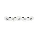 Deckenleuchte NIKKI 5-flammig, inkl. 5x GU10 5W 2700K 350lm (3-StepDim), Silbergrau / Satin