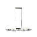 Pendelleuchte NIKKI, 5-flammig, inkl. 5x GU10 5W 2700K 350lm (3-StepDim), Silbergrau / Satin